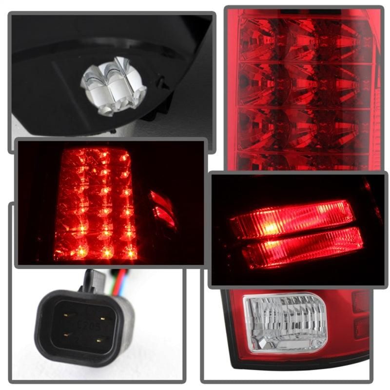 Spyder Dodge Ram 1500 13-14 13-14 LED Tail Lights LED Model only - Red Clear ALT-YD-DRAM13-LED-RC - SMINKpower Performance Parts SPY5077547 SPYDER