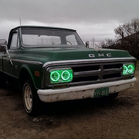 Oracle Pre-Installed Lights 5.75 IN. Sealed Beam - Green Halo SEE WARRANTY-tuningsupply.com