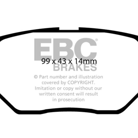 EBC 11+ Lexus CT200h 1.8 Hybrid Greenstuff Rear Brake Pads-tuningsupply.com