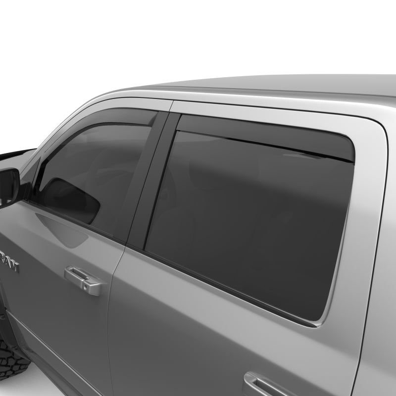 EGR 09-13 Dodge Ram 1500/2500/3500 Crew Cab In-Channel Window Visors - Set of 4 - Matte (572755)-tuningsupply.com