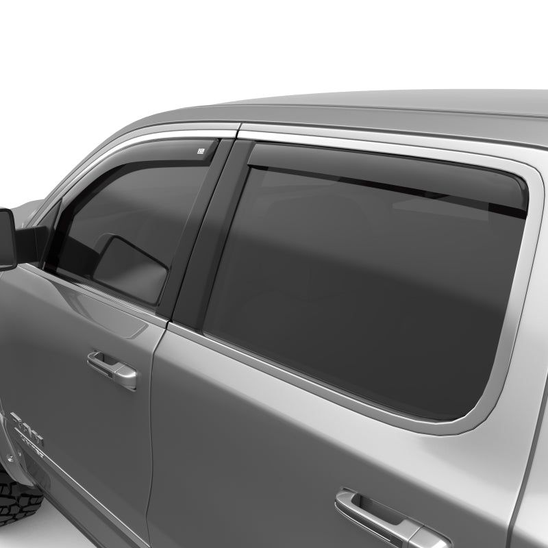 EGR 2019 Dodge Ram 1500 Crew Cab SlimLine In-Channel Window Visors Set of 4 - Dark Smoke-tuningsupply.com