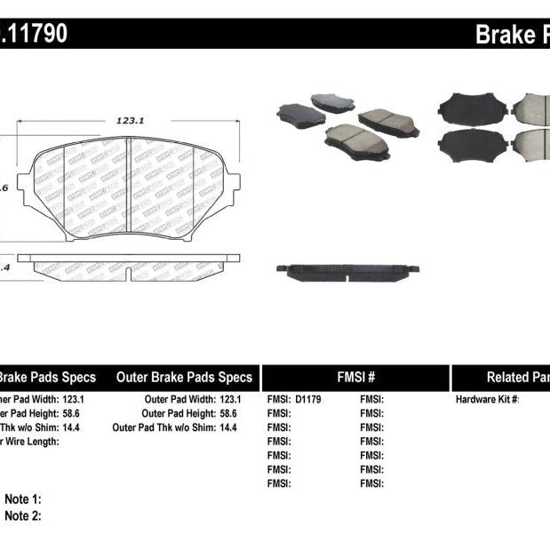 StopTech Performance 06-08 Mazda Miata MX-5 Front Brake Pads-Brake Pads - Performance-Stoptech-STO309.11790-SMINKpower Performance Parts