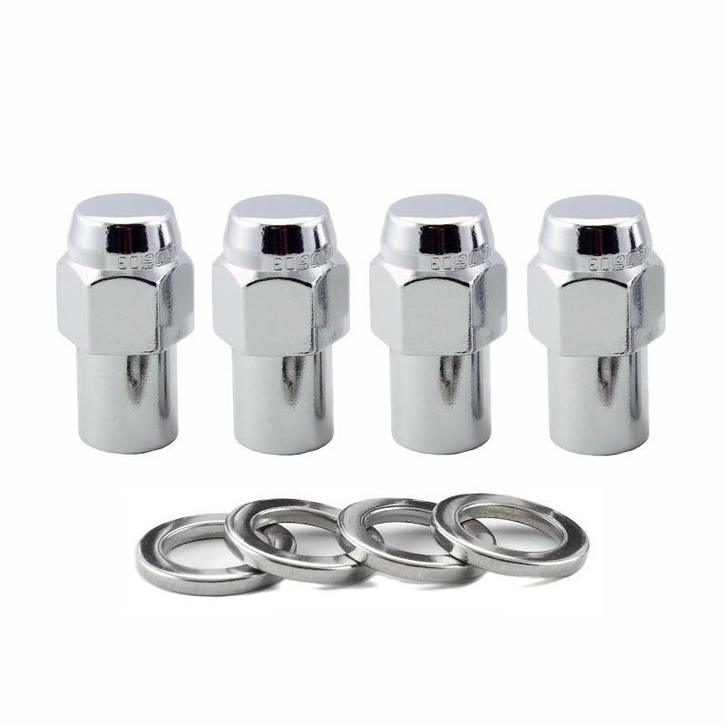 McGard Hex Lug Nut (Reg. Shank - .746in.) 1/2-20 / 13/16 Hex / 1.65in. Length (4-Pack) - Chrome - SMINKpower Performance Parts MCG61000 McGard