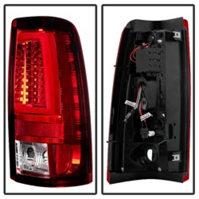 Spyder Chevy Silverado 1500/2500 03-06 Version 2 LED Tail Lights - Red Clear ALT-YD-CS03V2-LED-RC - SMINKpower Performance Parts SPY5081926 SPYDER