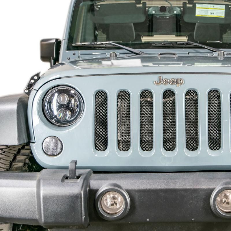 DV8 Offroad 2007-2018 Jeep JK Black Mesh Grille-tuningsupply.com