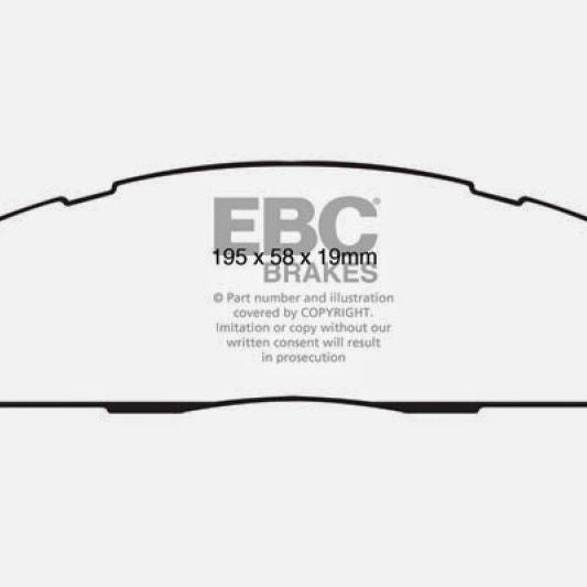 EBC 09-11 Dodge Ram 2500 Pick-up 5.7 2WD/4WD Yellowstuff Rear Brake Pads-tuningsupply.com