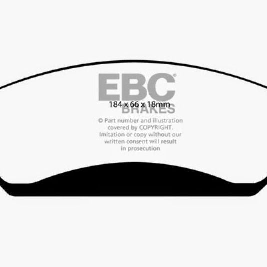 EBC 07 Cadillac Escalade 6.2 2WD Greenstuff Front Brake Pads-tuningsupply.com