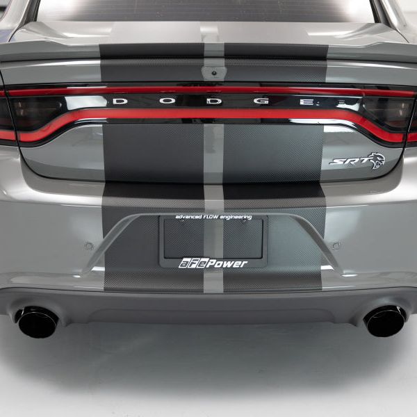 aFe MACH Force-XP 4-1/2in Black OE Replacement Exhaust Tips - 15-19 Dodge Charger/Hellcat-tuningsupply.com