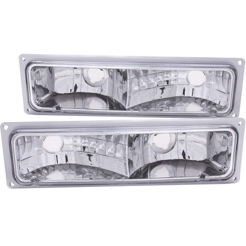 ANZO 1988-1998 Chevrolet C1500 Euro Parking Lights Chrome-tuningsupply.com