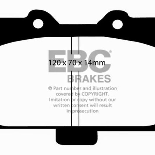 EBC 98-03 Nissan Skyline (R34) 2.5 GT (200) Greenstuff Front Brake Pads-tuningsupply.com