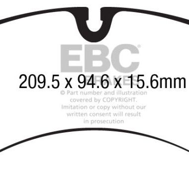 EBC 10+ Porsche Cayenne 3.6 Yellowstuff Front Brake Pads-tuningsupply.com