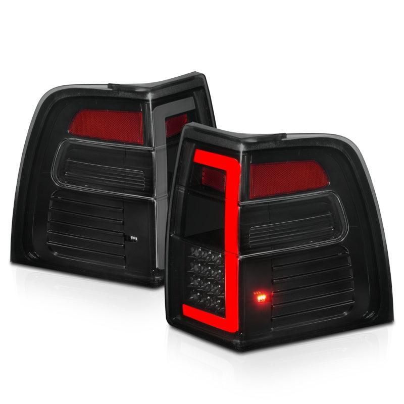 ANZO 07-17 Ford Expedition LED Taillights w/ Light Bar Black Housing Smoke Lens-tuningsupply.com