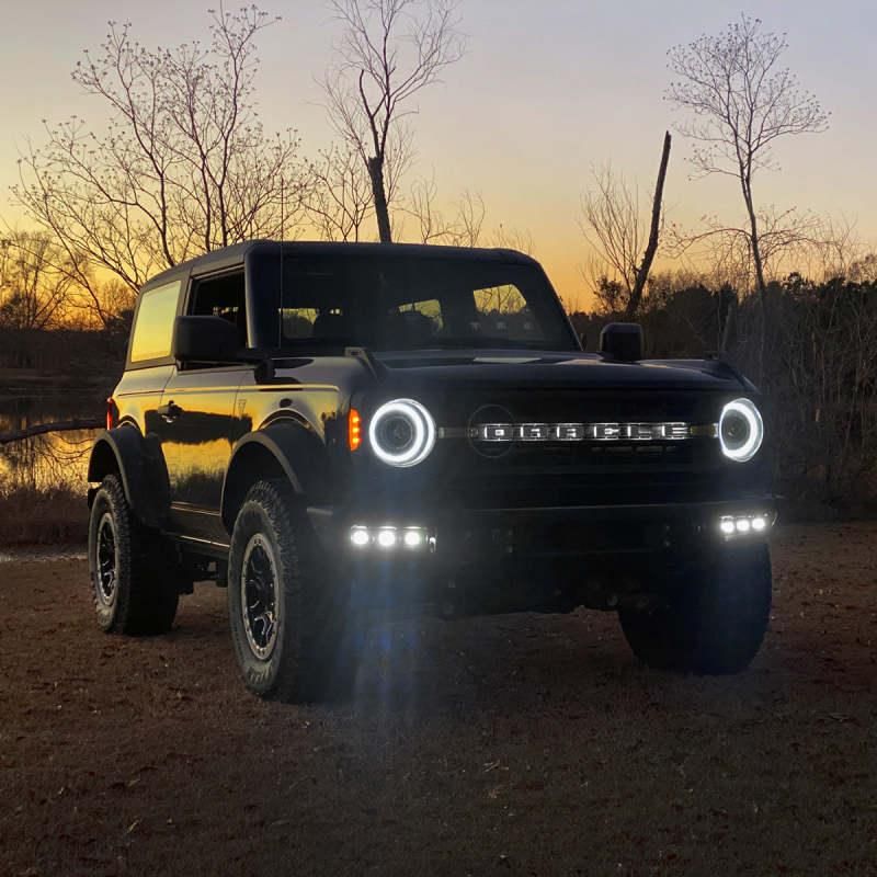 ORACLE Lighting 21-22 Ford Bronco Triple LED Fog Light Kit for Steel Bumper - White SEE WARRANTY-tuningsupply.com