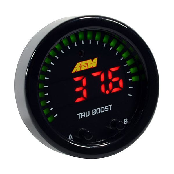 AEM X-Series Tru-Boost Controller Gauge w/ Boost Control Solenoid 80PSIg Internal MAP Sensor-tuningsupply.com