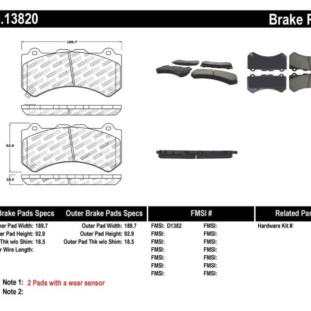 StopTech Performance Brake Pads-Brake Pads - Performance-Stoptech-STO309.13820-SMINKpower Performance Parts