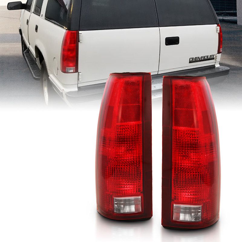 ANZO 1988-1999 Chevy C1500 Taillight Red/Clear Lens w/ Circuit Board(OE Replacement)-tuningsupply.com