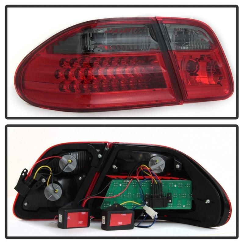 Xtune Mercedes Benz W210 E-Class 96-02 LED Tail Lights Red Smoke ALT-CL-MBW210-LED-RSM - SMINKpower Performance Parts SPY5020659 SPYDER