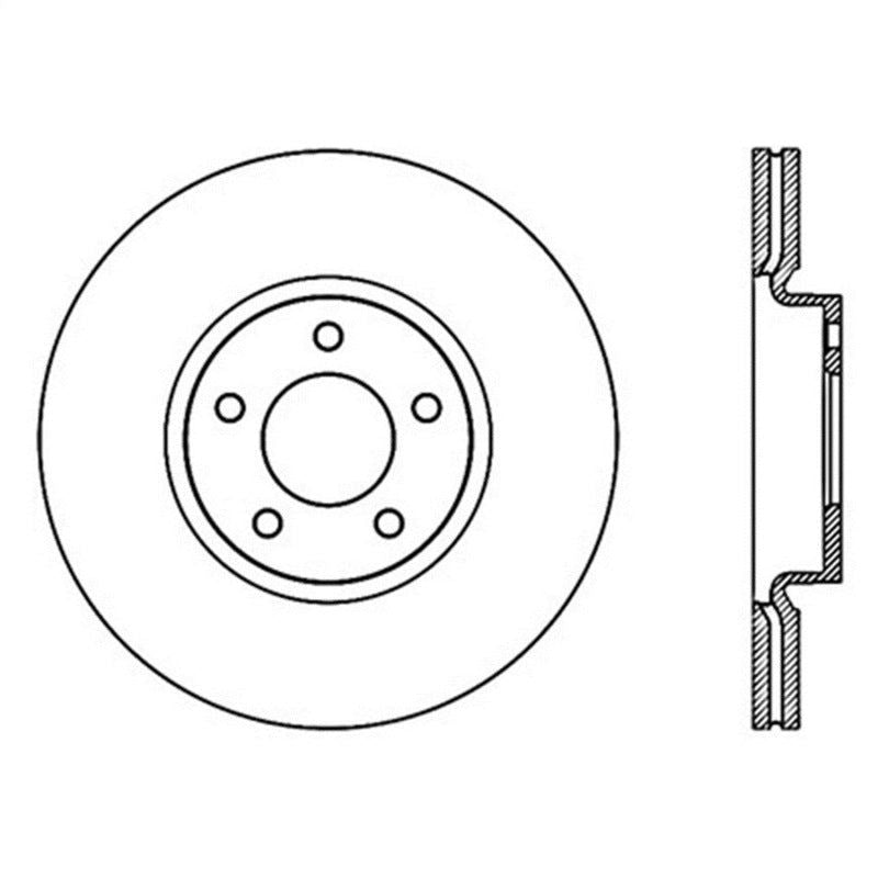 StopTech Power Slot 07-09 Mazdaspeed3 Slotted Left Front Rotor-Brake Rotors - Slotted-Stoptech-STO126.45078SL-SMINKpower Performance Parts