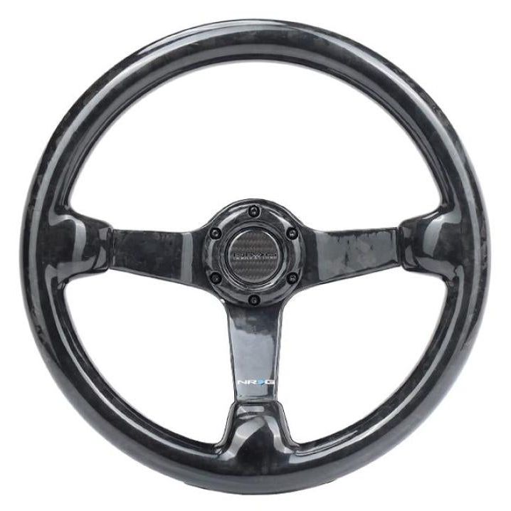 NRG Forged Carbon Fiber Steering Wheel (350mm / 3in. Deep)-tuningsupply.com