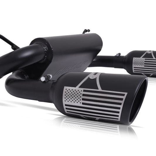 Gibson 07-17 Jeep Wrangler JK X 3.8L 2.5in Patriot Series Axle-Back Dual Split Exhaust - Blk Ceramic-tuningsupply.com