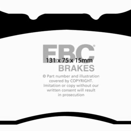 EBC 17-21 Honda Civic Type-R (FK8) Yellowstuff Front Brake Pads-tuningsupply.com