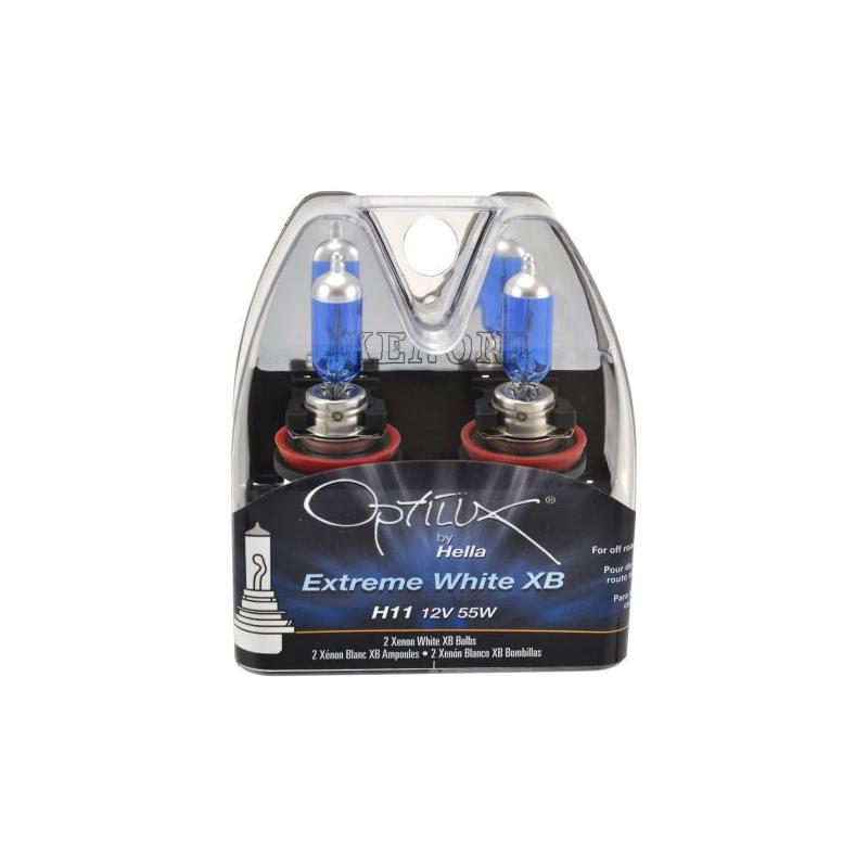 Hella H11 12V 55W Xenon White XB Bulb (Pair)-tuningsupply.com