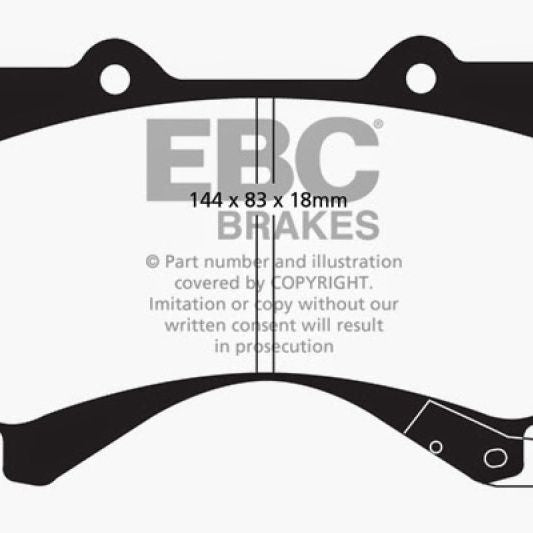 EBC 08+ Lexus LX570 5.7 Greenstuff Front Brake Pads-tuningsupply.com