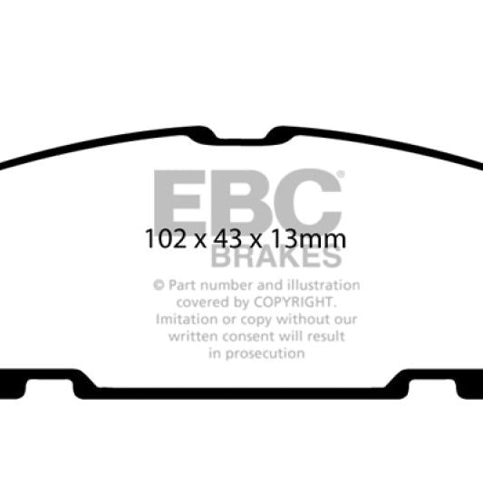 EBC 04-05 Mazda Miata MX5 1.8 (Sports Suspension) Yellowstuff Rear Brake Pads-tuningsupply.com