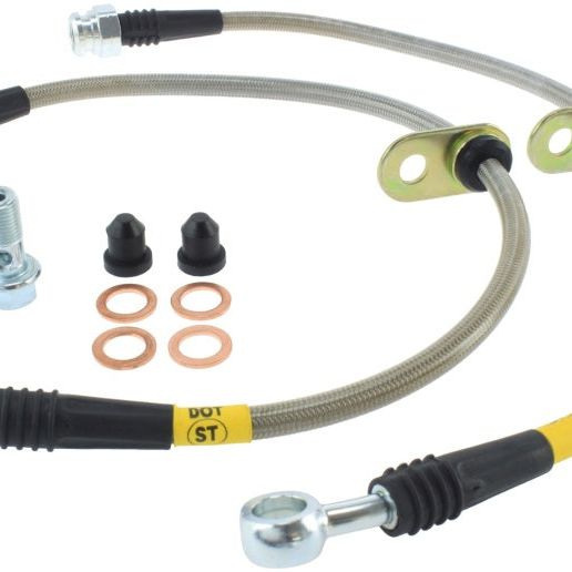 StopTech 97-01 Honda Prelude Stainless Steel Front Brake Lines-Brake Line Kits-Stoptech-STO950.40010-SMINKpower Performance Parts