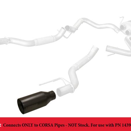 Corsa 2017-2020 Ford F-150 Raptor 3in Inlet / 5in Outlet Black Cerakote Tip Kit (For Corsa Exh Only)-tuningsupply.com