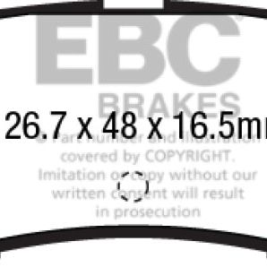 EBC 15+ Ford Mustang 2.3 Turbo Redstuff Rear Brake Pads-tuningsupply.com