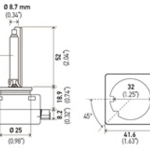 Hella Xenon D1S Bulb PK32d-2 85V 35W 5000k-tuningsupply.com