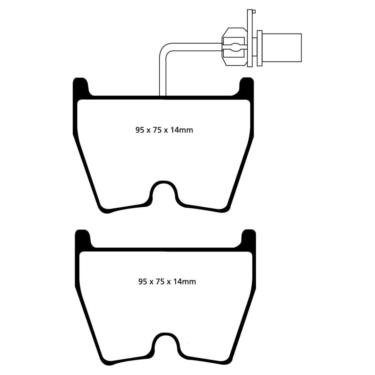 EBC 06-09 Audi RS4 4.2 (Cast Iron Rotors) Yellowstuff Front Brake Pads-tuningsupply.com