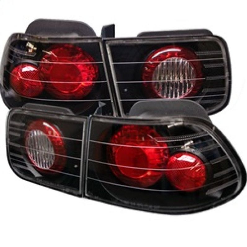 Spyder Honda Civic 96-00 2Dr Euro Style Tail Lights Black ALT-YD-HC96-2D-BK-Tail Lights-SPYDER-SPY5004796-SMINKpower Performance Parts