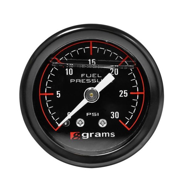 Grams Performance 0-30 PSI Fuel Pressure Gauge-tuningsupply.com