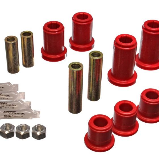 Energy Suspension 01-06 GM Silverado C2500 HD 2WD/K2500 HD 4WD Red Front End Control Arm Bushing Set-tuningsupply.com