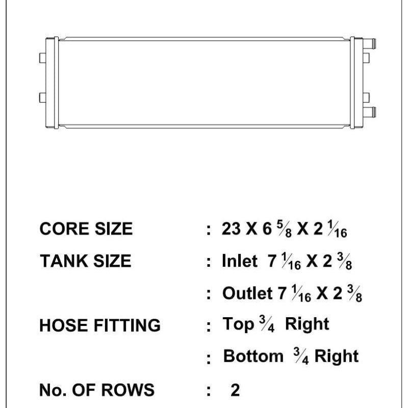 CSF Dual-Pass Universal Heat Exchanger (Cross-Flow)-tuningsupply.com