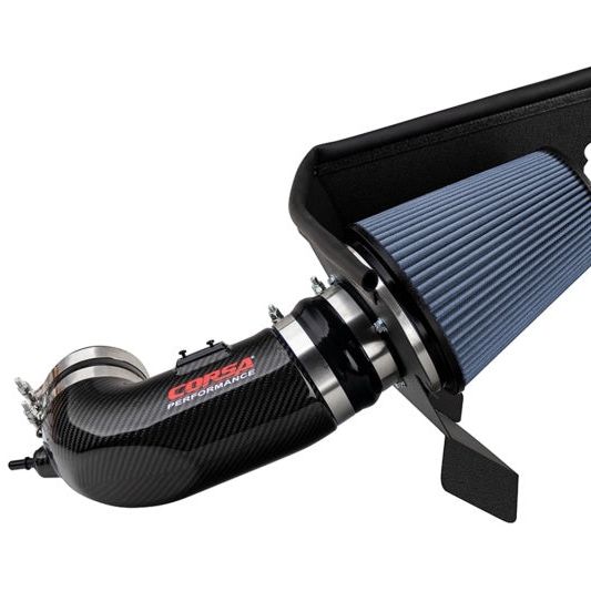 Corsa 2017-2023 Chevrolet Camaro ZL1 Carbon Fiber Air Intake w/ MaxFlow 5 Oil Filtration-tuningsupply.com