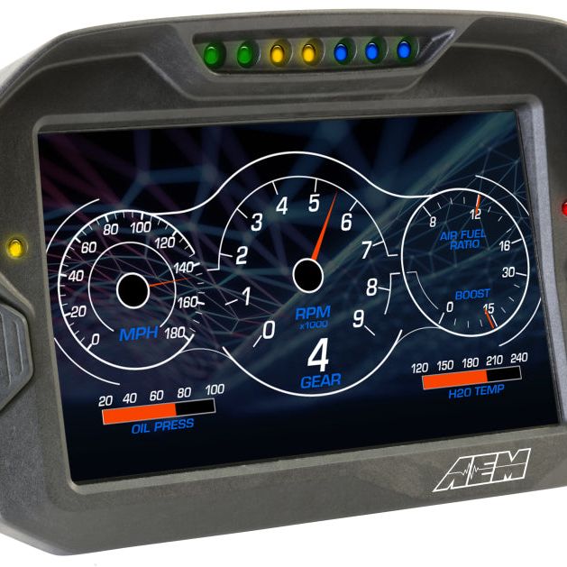 AEM CD-7 Non Logging Race Dash Carbon Fiber Digital Display (CAN Input Only)-tuningsupply.com