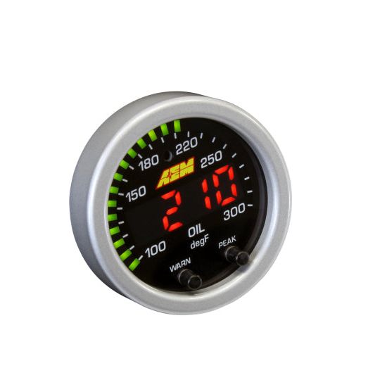 AEM X-Series Temperature 100-300F Gauge Kit (ONLY Black Bezel and Water Temp. Faceplate)-tuningsupply.com