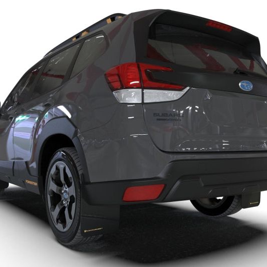 Rally Armor 2022 Subaru Forester (Incl. Wilderness) Black UR Mud Flap w/ White Logo - SMINKpower Performance Parts RALMF82-UR-BLK/WH Rally Armor