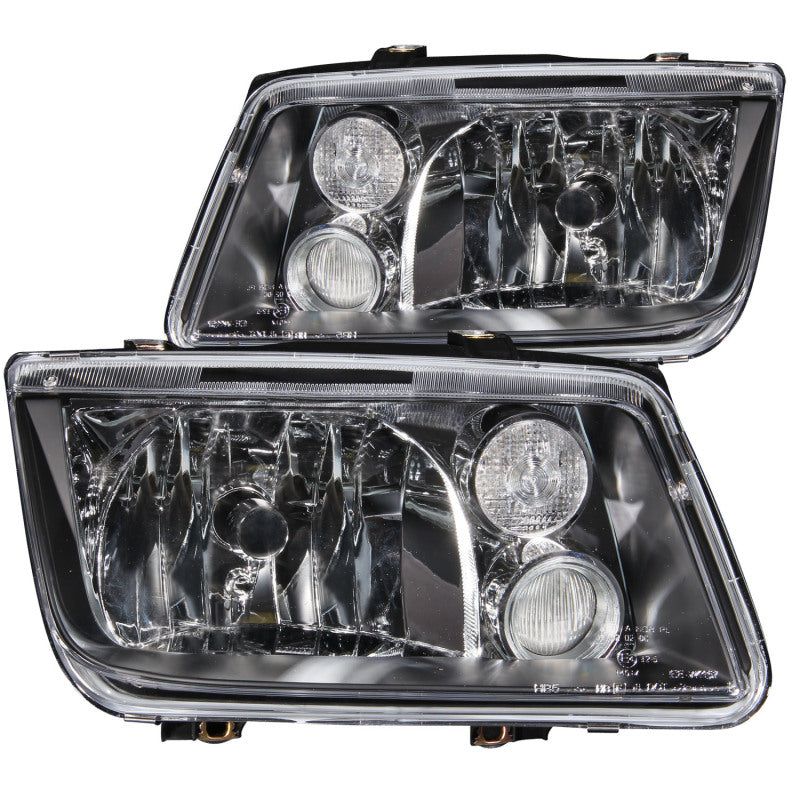 ANZO 1999-2005 Volkswagen Jetta Crystal Headlights Black w/o Bulbs-tuningsupply.com