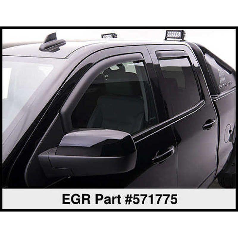 EGR 14+ Chev Silverado/GMC Sierra Crw Cab In-Channel Window Visors - Set of 4 - Matte (571775)-tuningsupply.com