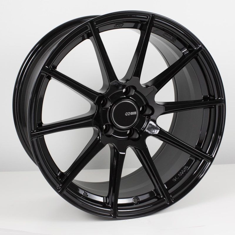 Enkei TS10 18x8 5x114.3 40mm Offset 72.6mm Bore Black Wheel-tuningsupply.com