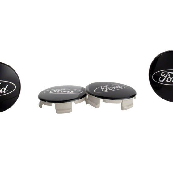 Ford Racing Ford Truck/SUV Black And Chrome Wheel Center Cap Kit-tuningsupply.com