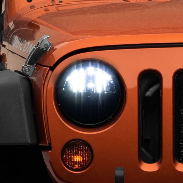 Raxiom 97-18 Jeep Wrangler TJ/JK Axial Series LED Headlights- Black Housing (Clear Lens) - SMINKpower Performance Parts RAXJ108039 Raxiom