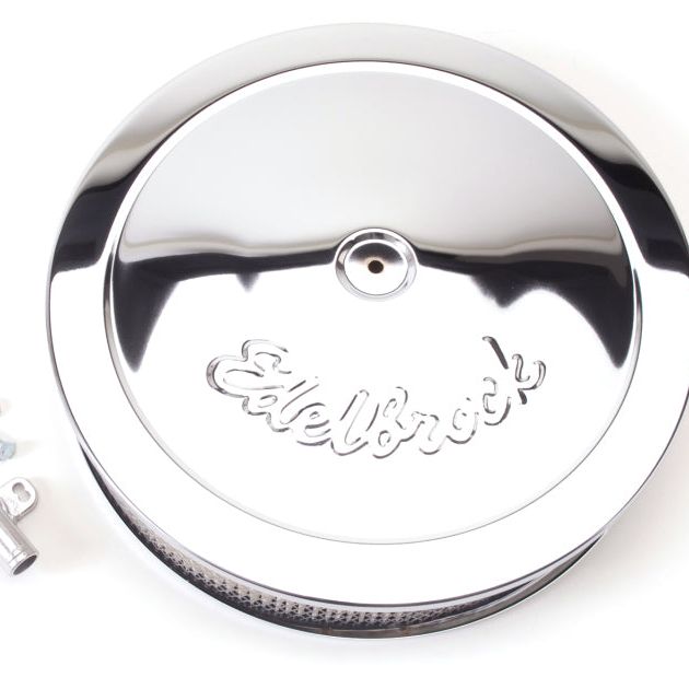 Edelbrock Air Cleaner Pro-Flo Series Round Steel Top Paper Element 14In Dia X 3 75In Dropped Base-tuningsupply.com