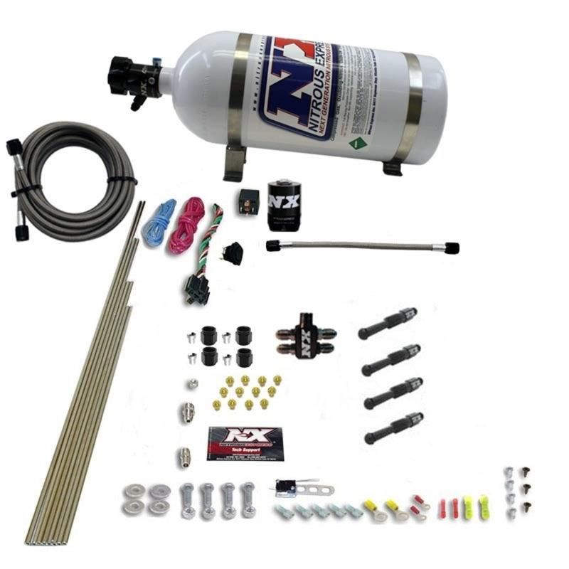 Nitrous Express Dry Direct Port Nitrous Kit 4 Cyl w/10lb Bottle - SMINKpower Performance Parts NEX93046-10 Nitrous Express