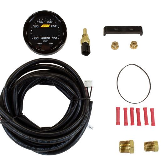 AEM X-Series Temperature 100-300F Gauge Kit (ONLY Black Bezel and Water Temp. Faceplate)-tuningsupply.com