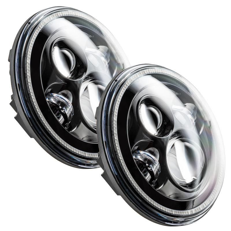 Oracle 7in High Powered LED Headlights - NO HALO - Black Bezel SEE WARRANTY-tuningsupply.com